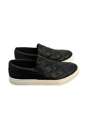 Steve Madden Womens Coulter-Q Black Quilted Loafers Size 7.5